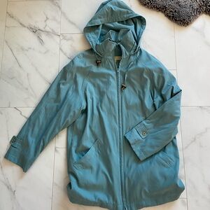 London Fog jacket small velvety soft spring staple with hood excellent condition